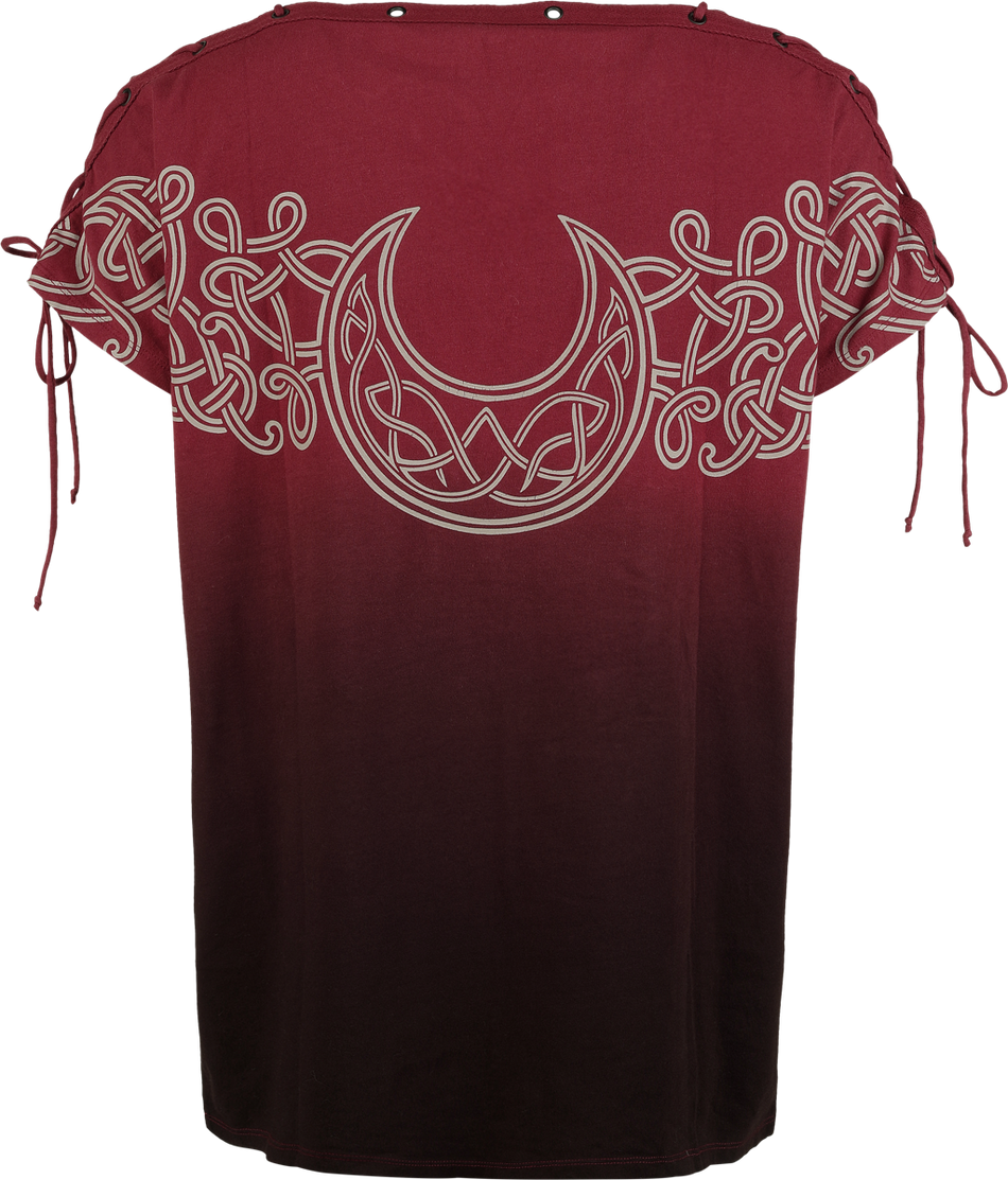T-Shirt Manches courtes  de Black Premium by EMP - Celtic fine lines - S à XXL - pour Femme - rouge - Black Premium by EMP - View 2