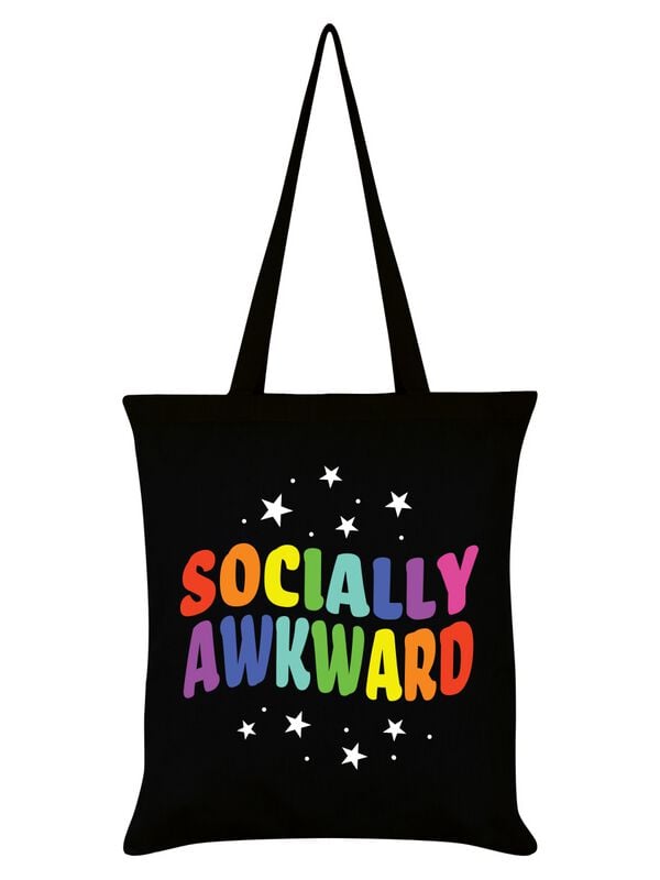 Sac En Tissu Fun de Slogans - Socially Awkward - pour Unisexe - multicolore - Slogans