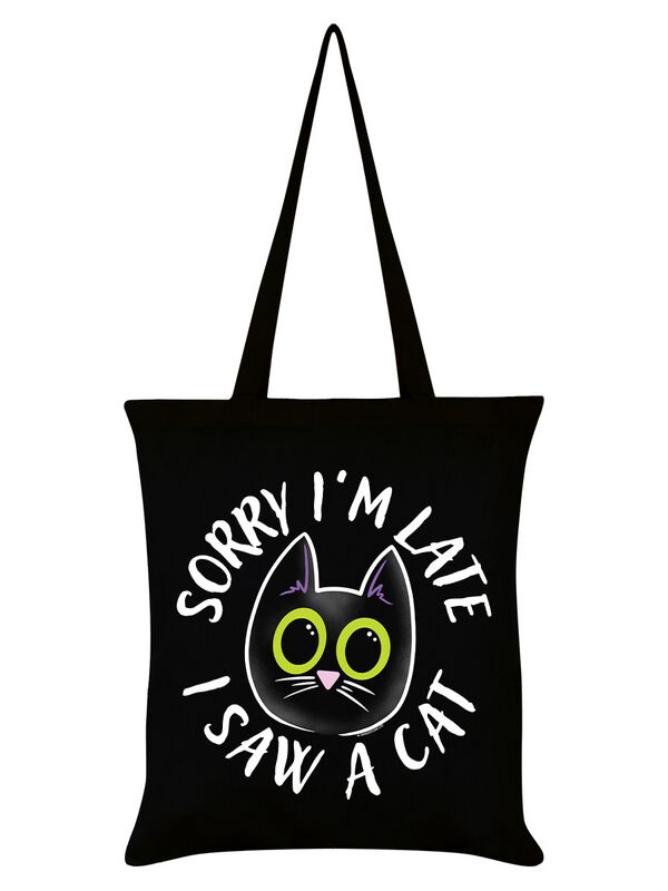 Sac En Tissu Fun de Tierisch - Sorry I'm Late I Saw A Cat - pour Unisexe - multicolore - Tierisch