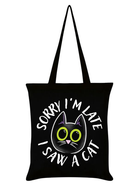 Sac En Tissu Fun de Tierisch - Sorry I'm Late I Saw A Cat - pour Unisexe - multicolore - Tierisch