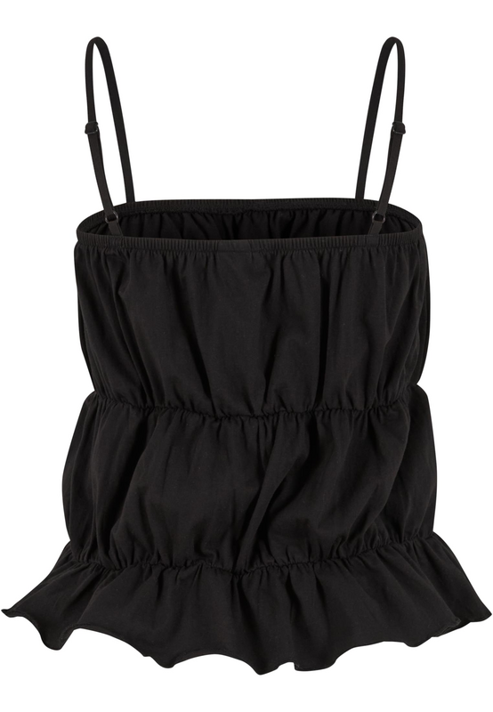 Top  de Urban Classics - Débardeur à Volants - XS à XL - pour Femme - noir - Urban Classics - View 2