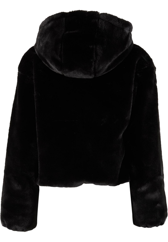 Sweat-shirt zippé à capuche  de Urban Classics - Sweat Fausse Fourrure - XS à XL - pour Femme - noir - Urban Classics - View 2
