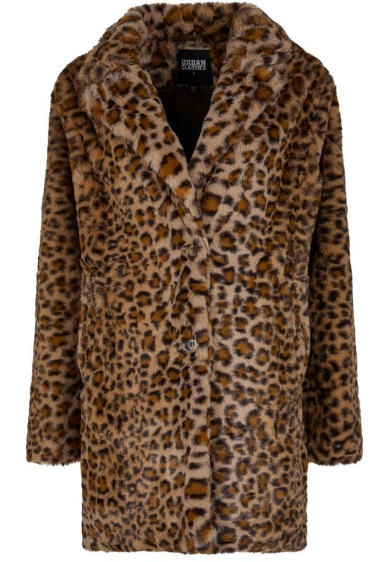 Manteaux  de Urban Classics - Fausse Fourrure Léopard - Manteau - XS à S - pour Femme - léopard - Urban Classics