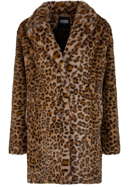Manteaux  de Urban Classics - Fausse Fourrure Léopard - Manteau - XS à S - pour Femme - léopard - Urban Classics