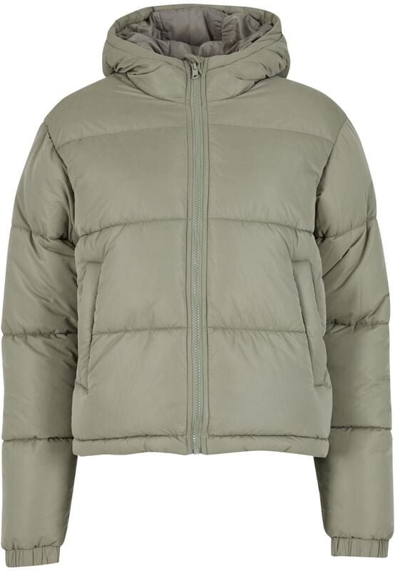 Manteau d'hiver  de Urban Classics - Doudoune femme effet velours avec capuche - XS à XL - pour Femme - olive - Urban Classics