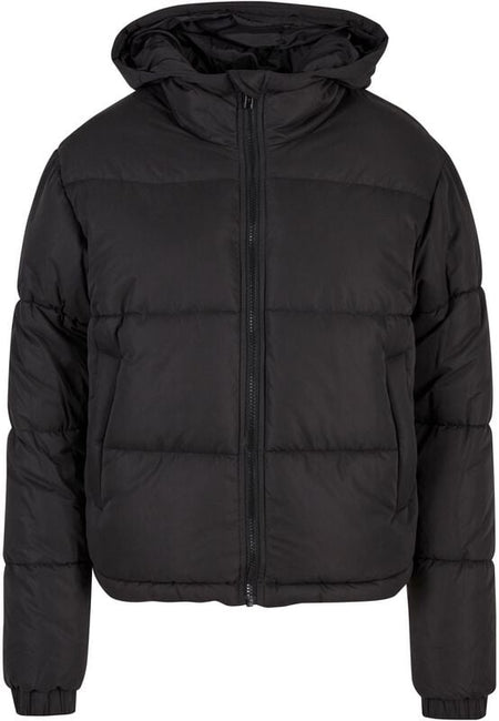 Manteau d'hiver  de Urban Classics - Doudoune femme effet velours avec capuche - XS à XL - pour Femme - noir - Urban Classics