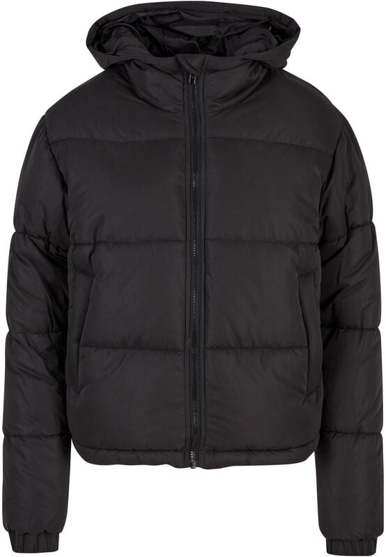 Manteau d'hiver  de Urban Classics - Doudoune femme effet velours avec capuche - XS à XL - pour Femme - noir - Urban Classics