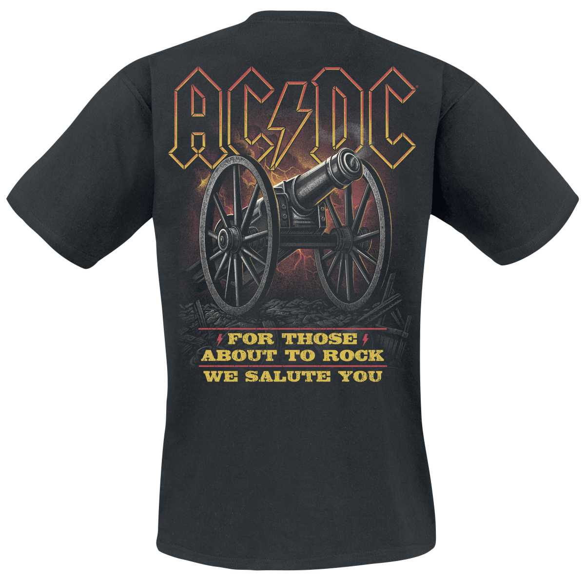T-Shirt Manches courtes  de AC/DC - About To Rock Salute - S à 5XL - pour Homme - noir - AC/DC - View 2