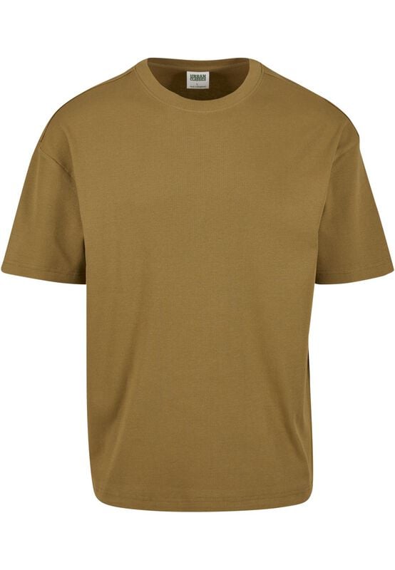 T-Shirt Manches courtes  de Urban Classics - T-Shirt Côtelé - S à XXL - pour Homme - olive - Urban Classics
