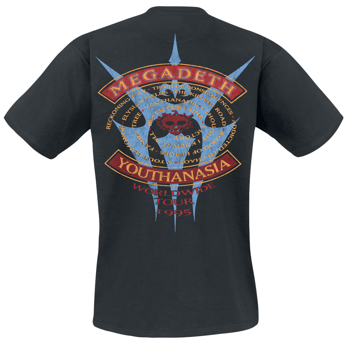 T-Shirt Manches courtes  de Megadeth - Youthanasia 1995 - Reaper Train - S à 4XL - pour Homme - noir - Megadeth - View 2