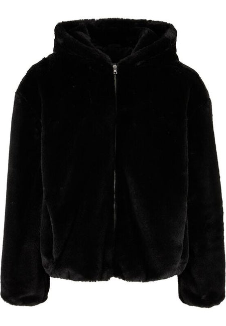 Sweat-shirt à capuche  de Urban Classics - Veste à Capuche Zippée en Fausse Fourrure - S à XL - pour Homme - noir - Urban Classics
