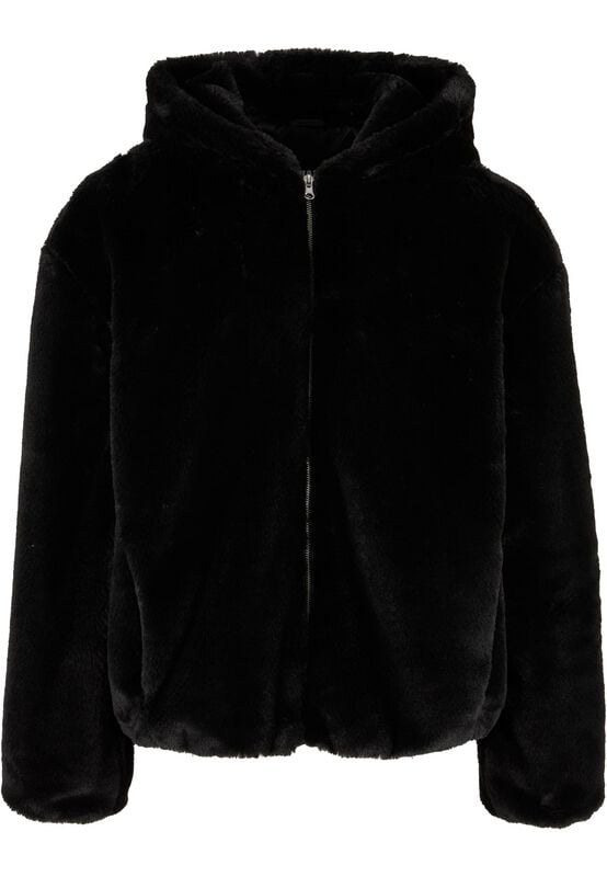 Sweat-shirt à capuche  de Urban Classics - Veste à Capuche Zippée en Fausse Fourrure - S à XL - pour Homme - noir - Urban Classics