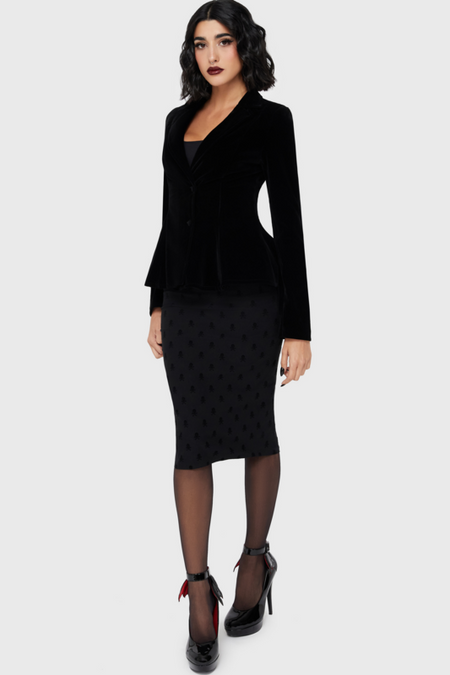 Blazer Gothic de Killstar - Veste Voile des Ténèbres - XS à XXL - pour Femme - noir - Killstar - View 2