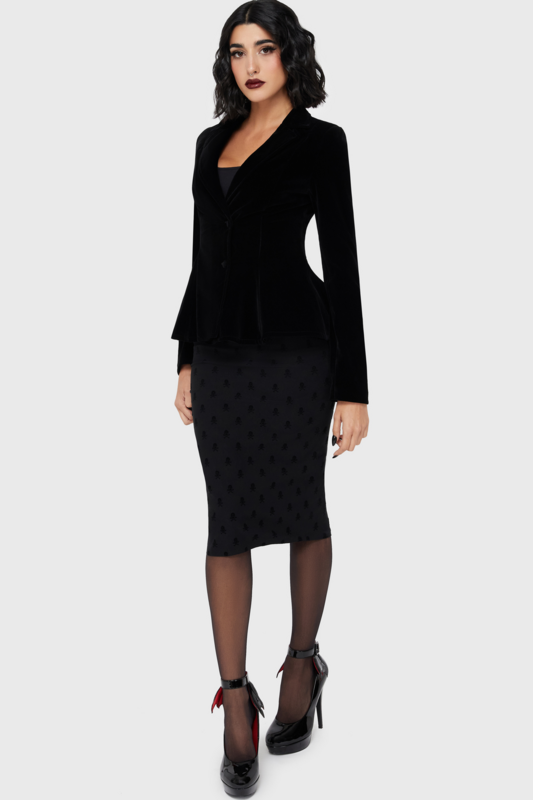 Blazer Gothic de Killstar - Veste Voile des Ténèbres - XS à XL - pour Femme - noir - Killstar - View 2