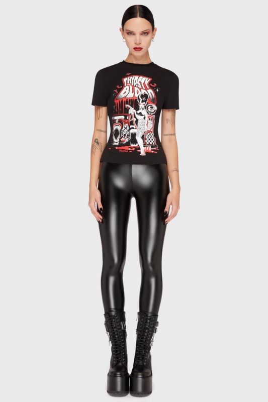 T-Shirt Manches courtes Gothic de Killstar - T-shirt Thirsty Blood - XS à 4XL - pour Femme - noir - Killstar - View 2