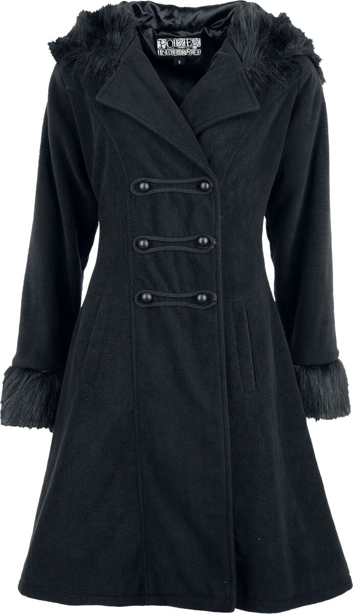 Manteaux Rockabilly de Poizen Industries - Eirwen Coat - XS à XL - pour Femme - noir - Poizen Industries