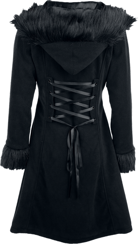 Manteaux Rockabilly de Poizen Industries - Eirwen Coat - XS à XL - pour Femme - noir - Poizen Industries - View 2