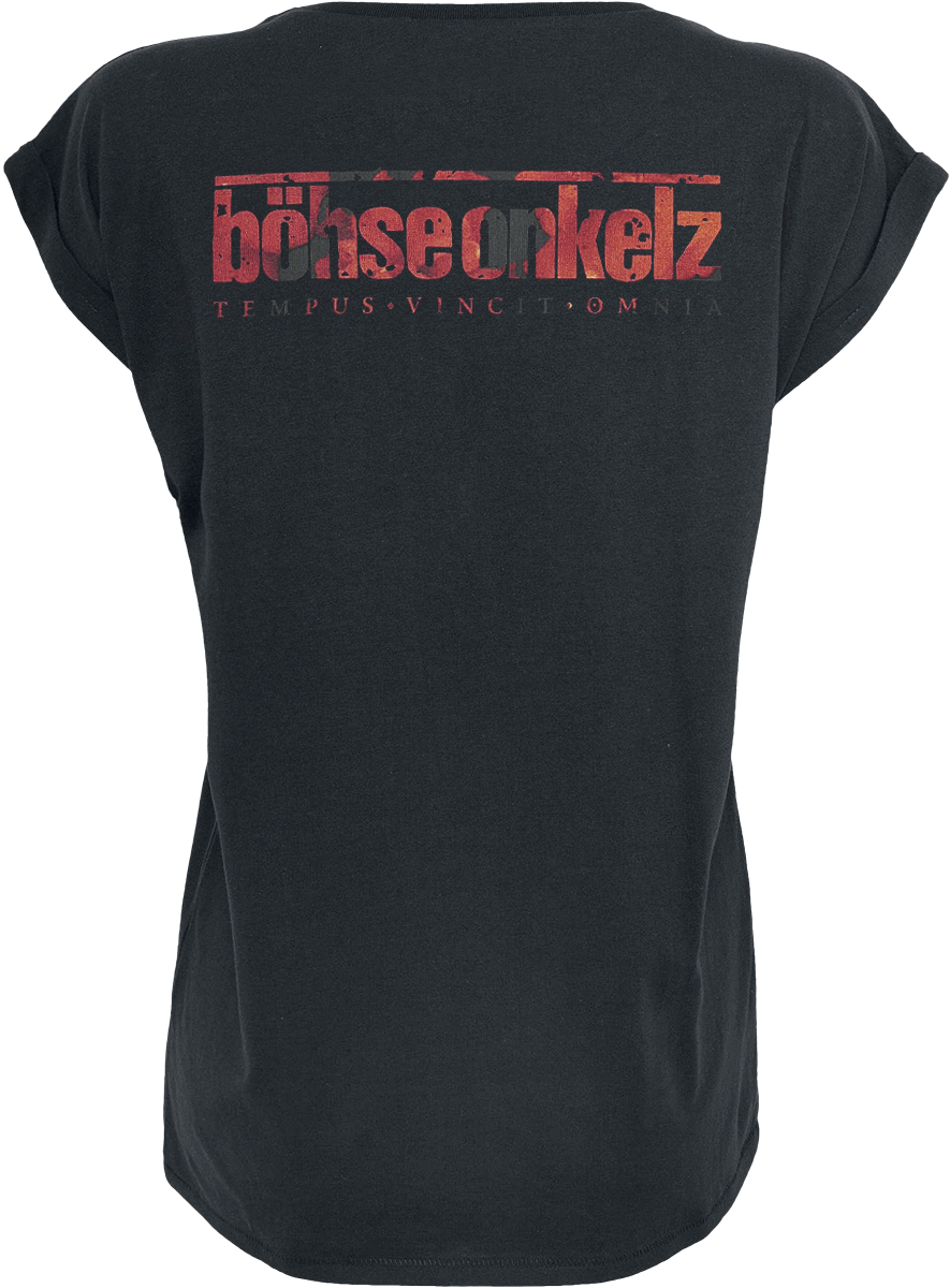 T-Shirt Manches courtes  de Böhse Onkelz - Chronos Poppy Red - S à XL - pour Femme - noir - Böhse Onkelz - View 2