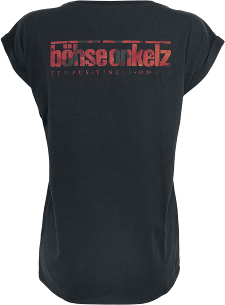 T-Shirt Manches courtes  de Böhse Onkelz - Chronos Poppy Red - S à XL - pour Femme - noir - Böhse Onkelz - View 2
