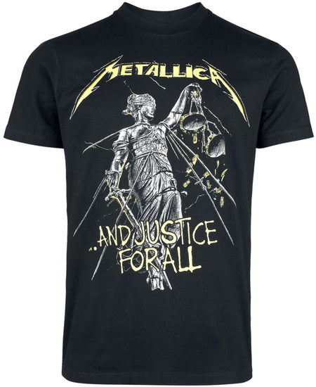 T-Shirt Manches courtes  de Metallica - ...And Justice For All - Tracklist - Heavyweight - S à XXL - pour Homme - noir - metallica