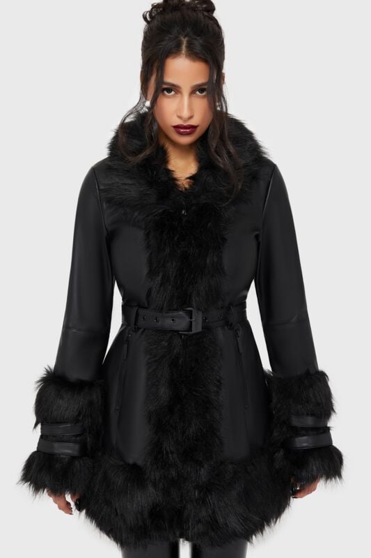 Manteaux Gothic de Killstar - Night Owl Coat - XS à 4XL - pour Femme - noir - Killstar