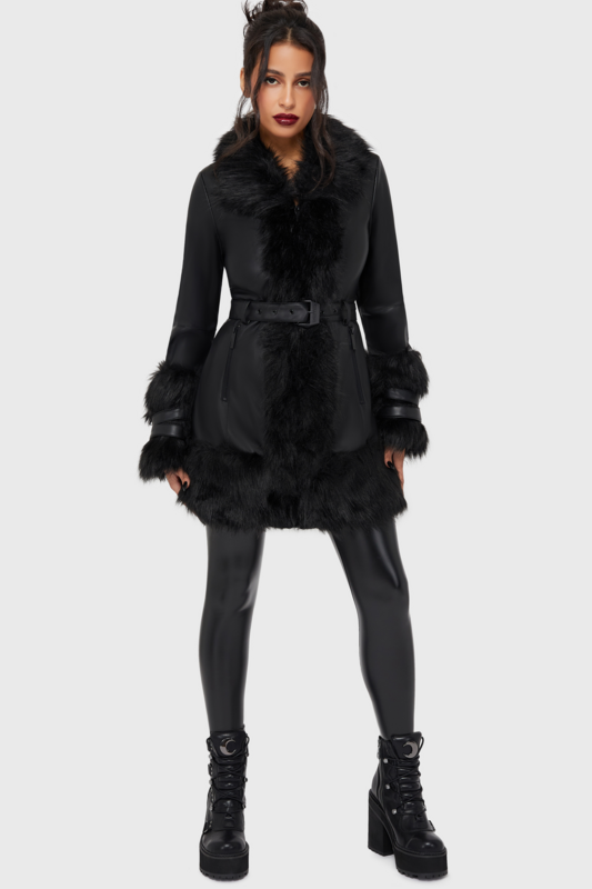 Manteaux Gothic de Killstar - Night Owl Coat - XS à 4XL - pour Femme - noir - Killstar - View 2