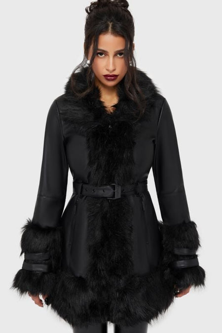 Manteaux Gothic de Killstar - Night Owl Coat - XS à 4XL - pour Femme - noir - Killstar