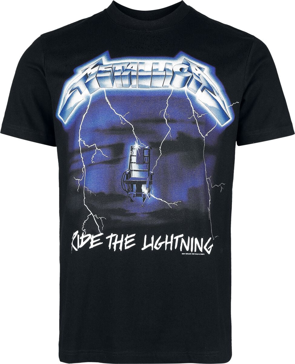 T-Shirt Manches courtes  de Metallica - Ride The Lightning - Heavyweight - S à XXL - pour Homme - noir - metallica