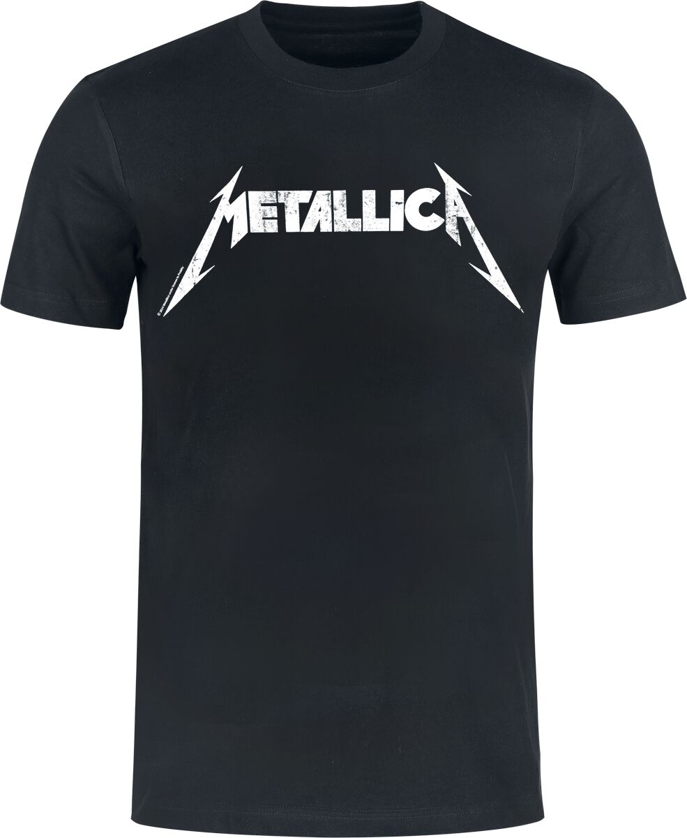 T-Shirt Manches courtes  de Metallica - Textured Logo - Heavyweight - S à XXL - pour Homme - noir - metallica