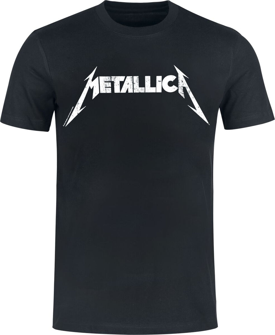T-Shirt Manches courtes  de Metallica - Textured Logo - Heavyweight - S à XXL - pour Homme - noir - metallica