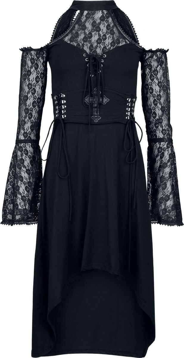 Robe mi-longue Rockabilly de Poizen Industries - Katayun Dress - XS à XXL - pour Femme - noir - Poizen Industries