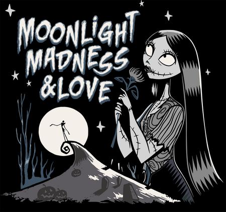 T-Shirt Manches courtes Disney de L'Étrange Noël De Monsieur Jack - Madness & Love - S à 4XL - pour Femme - noir - L'Étrange Noël De Monsieur Jack - View 2