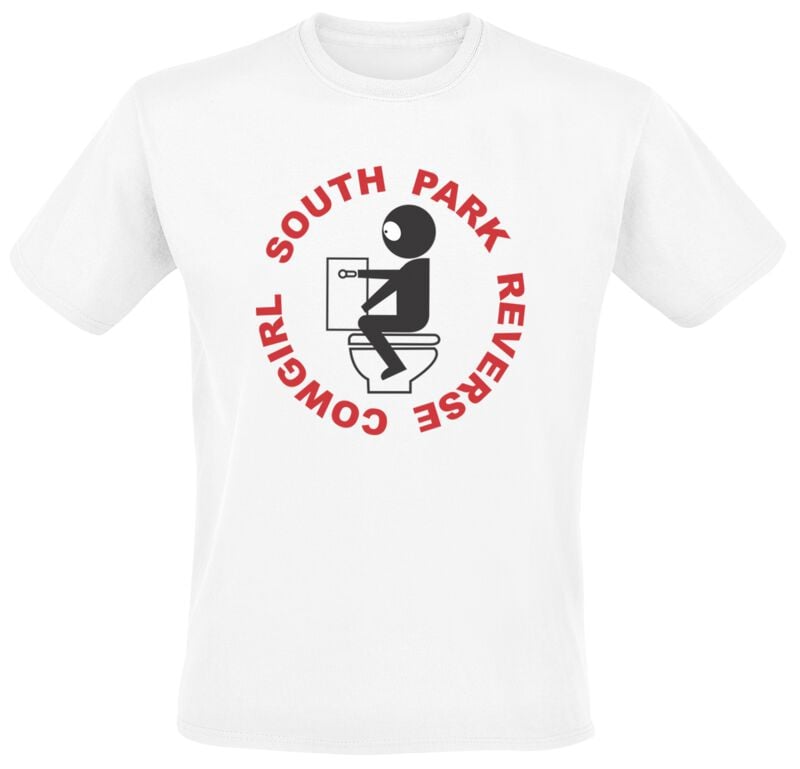 T-Shirt Manches courtes  de South Park - Reverse Cowgirl - S à XXL - pour Homme - blanc - South Park