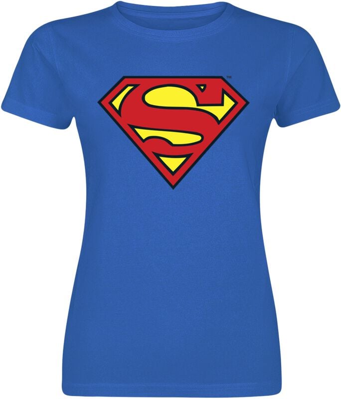 T-Shirt Manches courtes  de Superman - Shield - S à XXL - pour Femme - bleu - Superman