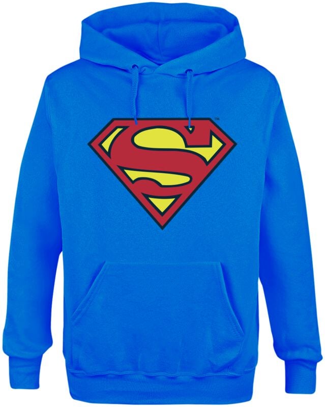 Sweat-shirt à capuche  de Superman - Shield Logo - S à M - pour Homme - bleu - Superman