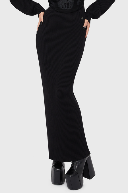Jupe longue Gothic de Killstar - Belinda's Woe Maxi Skirt - XS à 4XL - pour Femme - noir - Killstar - View 2