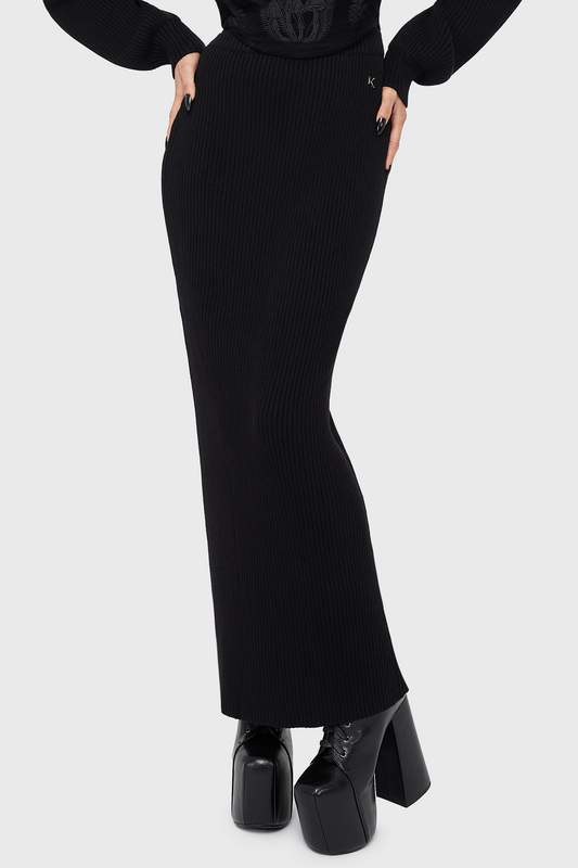 Jupe longue Gothic de Killstar - Belinda's Woe Maxi Skirt - XS à 4XL - pour Femme - noir - Killstar - View 2