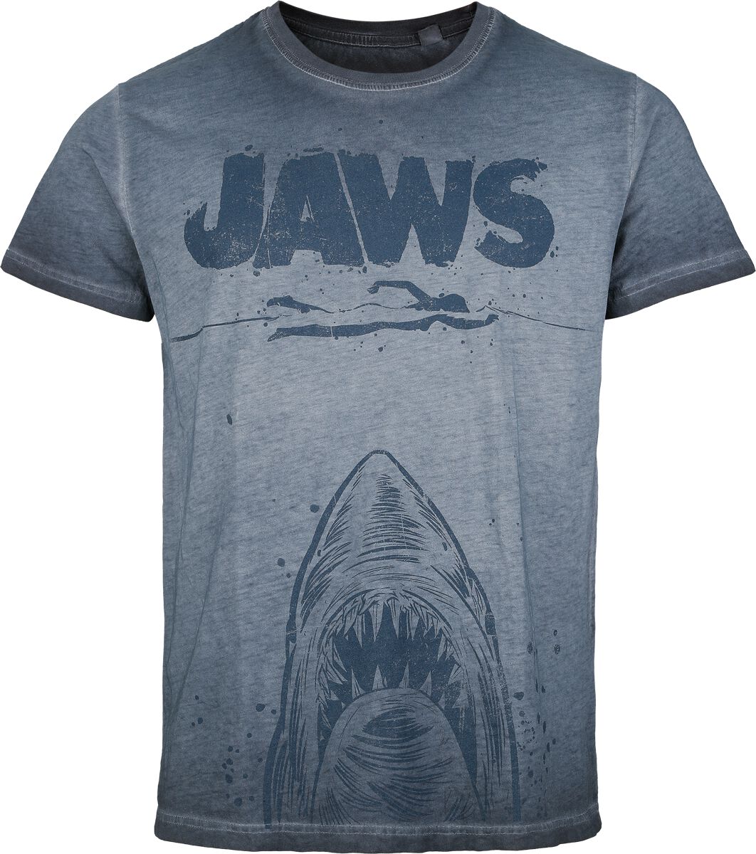 T-Shirt Manches courtes  de Jaws - Jaws - Poster - S à 4XL - pour Homme - bleu - Jaws