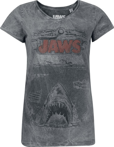 T-Shirt Manches courtes  de Jaws - Jaws - Comic - S à 4XL - pour Femme - gris - Jaws
