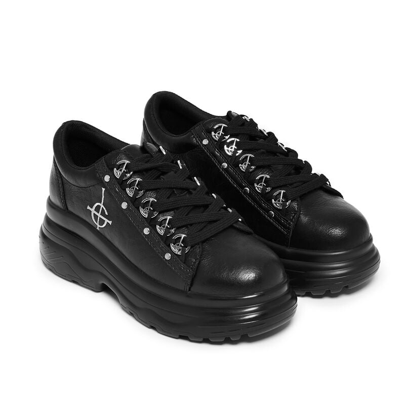 Baskets Gothic de KOI - Ghost - Zenith Men's Crucifix Chunky Trainers - EU41 à EU46 - pour Homme - noir - KOI