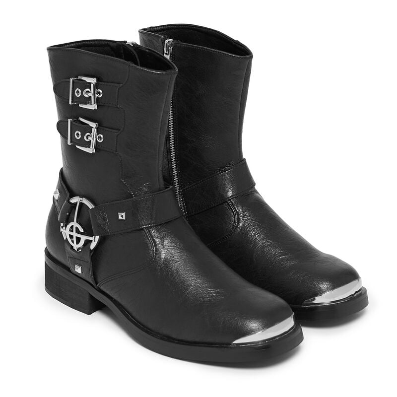 Bottes de motard Gothic de KOI - Ghost - Nameless Ghouls Men's Stacked Biker - EU41 à EU45 - pour Homme - noir - KOI