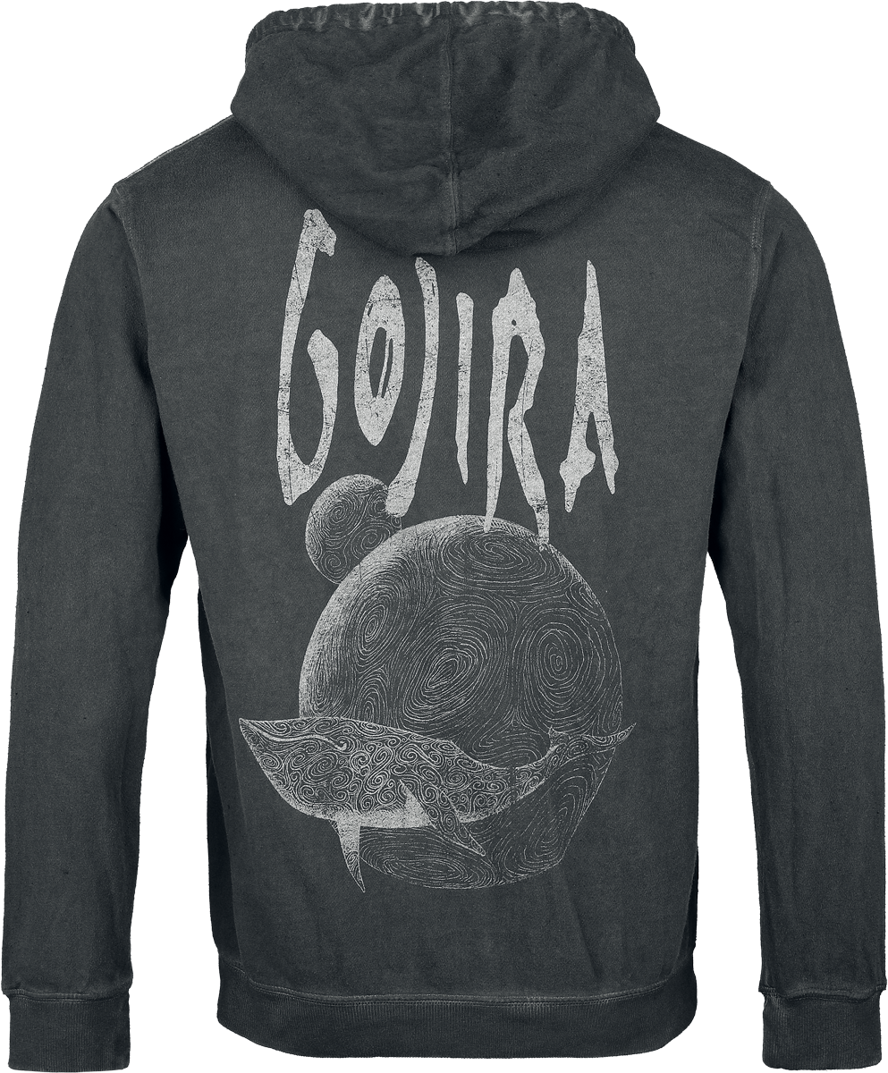 Sweat-shirt à capuche  de Gojira - Whale Sun Moon - M à XXL - pour Homme - gris foncé - Gojira - View 2