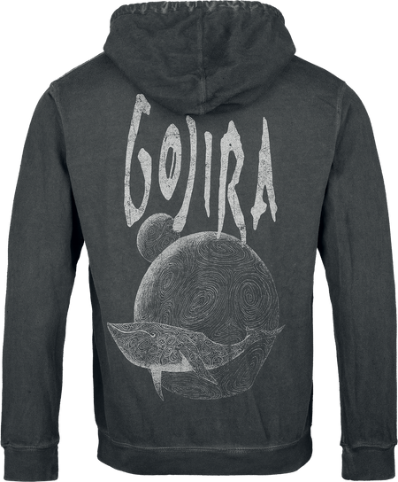 Sweat-shirt à capuche  de Gojira - Whale Sun Moon - M à XXL - pour Homme - gris foncé - Gojira - View 2