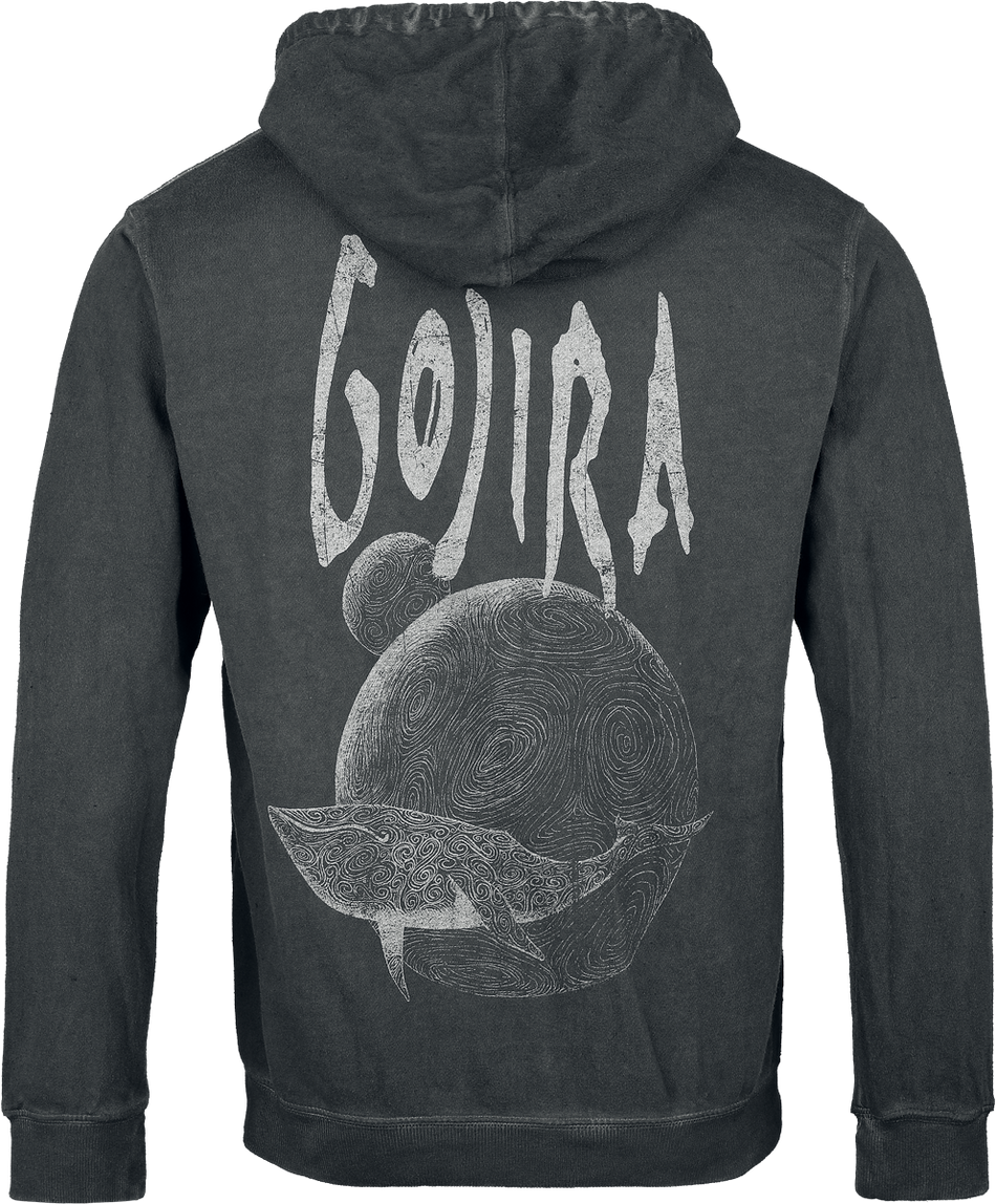 Sweat-shirt à capuche  de Gojira - Whale Sun Moon - M à XXL - pour Homme - gris foncé - Gojira - View 2