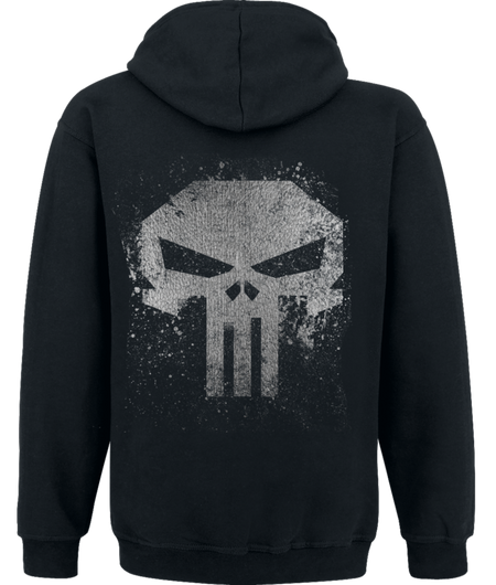 Sweat-shirt à capuche Disney de The Punisher - Crâne Punisher avec Lien Métallique - S à XL - pour Homme - noir - The Punisher - View 2