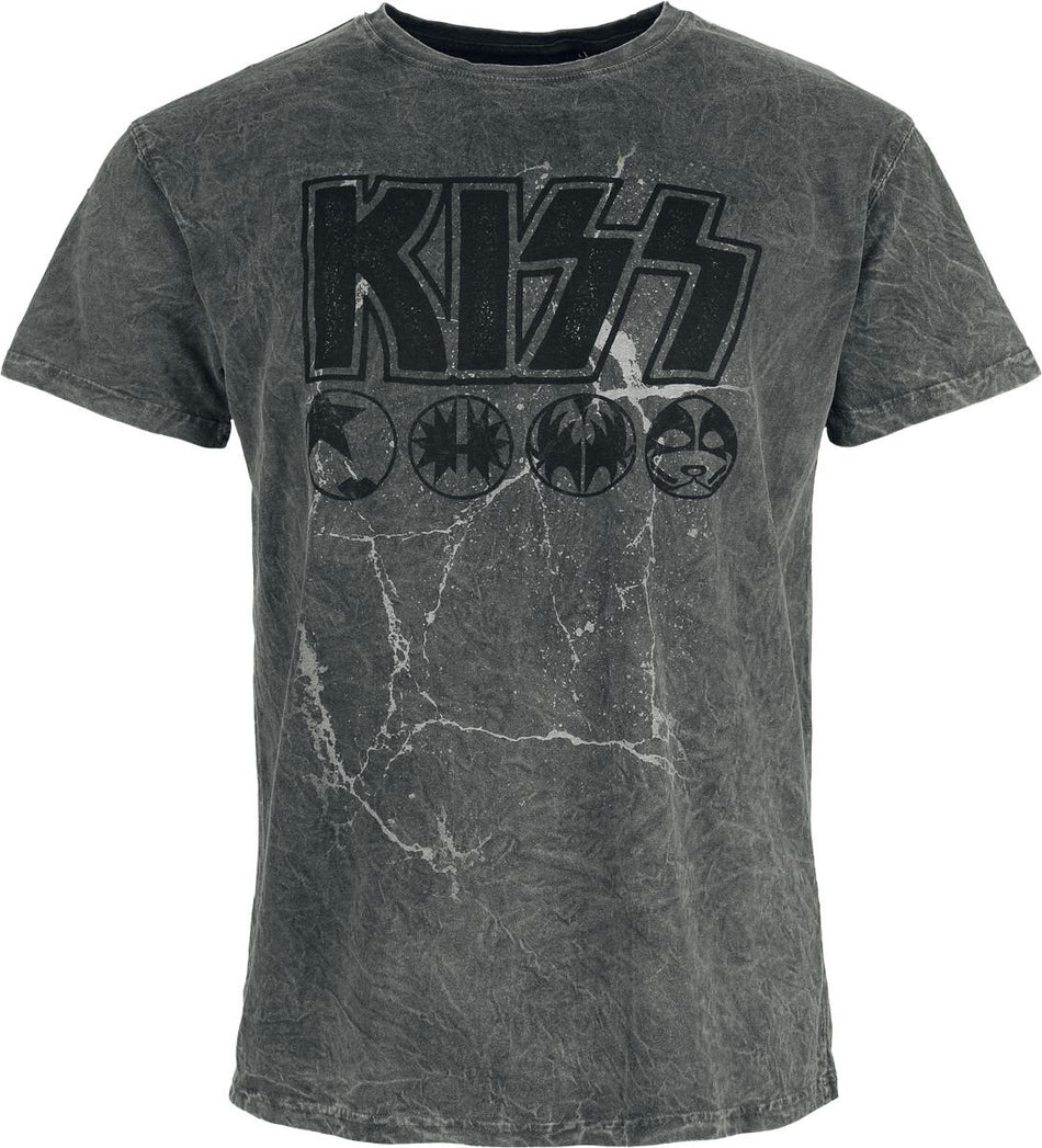T-Shirt Manches courtes  de Kiss - Band Icons - S à 4XL - pour Homme - gris - Kiss