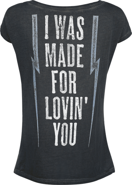 T-Shirt Manches courtes  de Kiss - I Was Made For Lovin' You - S à 4XL - pour Femme - gris foncé - Kiss - View 2