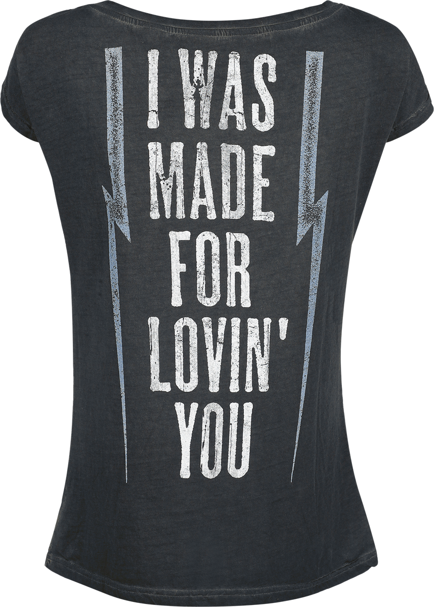 T-Shirt Manches courtes  de Kiss - I Was Made For Lovin' You - S à 4XL - pour Femme - gris foncé - Kiss - View 2