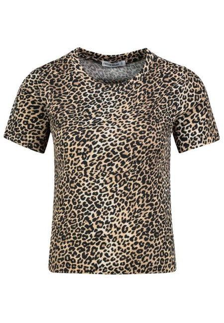 T-Shirt Manches courtes  de Fresh Made - T-Shirt Femme - S à M - pour Femme - léopard - Fresh Made
