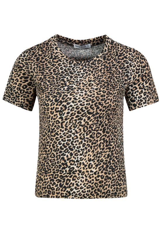 T-Shirt Manches courtes  de Fresh Made - T-Shirt Femme - S à M - pour Femme - léopard - Fresh Made